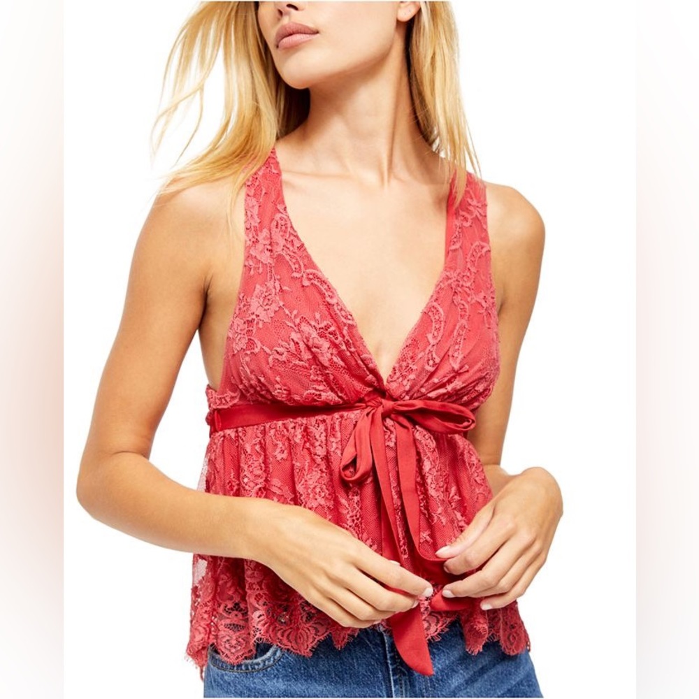 Free People Chante Lace Tank Top